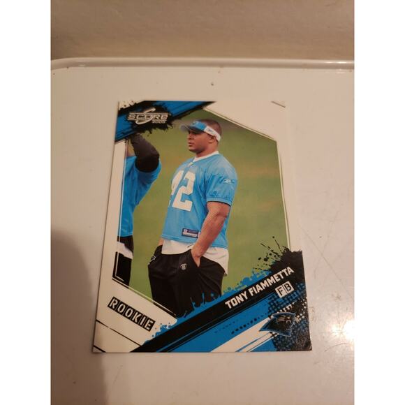 Tony Fiammetta 2009 Score #396 - Rookie Card - Carolina Panthers - NFL - Picture 1 of 4